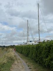 Odd perspective on the boatyard at Conyer!